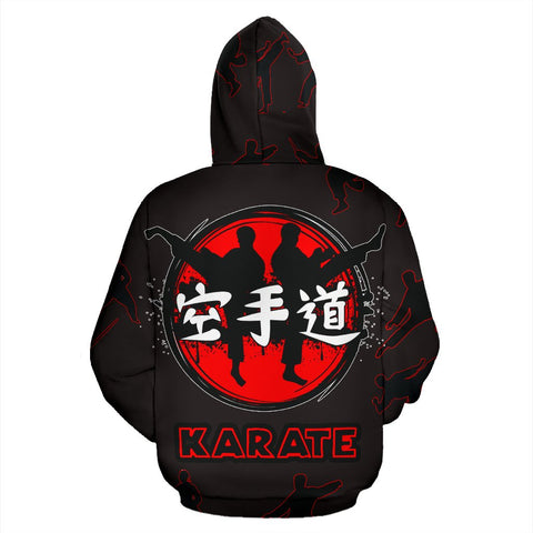Image of Black And Red Karate Hoodie Fashion Wear,Fashion Clothes,Handmade Hoodie,Floral,Pullover Hoodie,Hooded Sweatshirt,Hoodie Sweatshirt