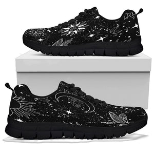 Astrological Space Women's Sneaker , Breathable, Custom Printed Hippie Style,