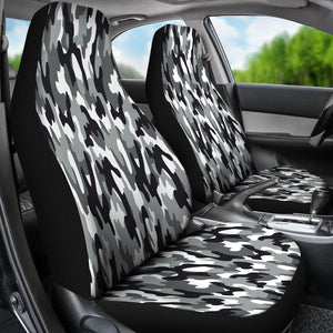 Black And White Camouflage 2 Front Car Seat Covers Car Seat Covers,Car Seat Covers Pair,Car Seat Protector,Car Accessory,Front Seat Covers