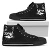 Black And White Cat High Tops Sneaker, Multi Colored, Canvas Shoes,High Quality, Boho,Streetwear,All Star,Custom Shoes,Womens High Top