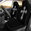 Black And White Cross Car Seat Covers,Car Seat Covers Pair,Car Seat Protector,Car Accessory,Front Seat Covers,Seat Cover for Car