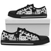 Black And White Dog Low Tops, High Quality,Handmade Crafted,Spiritual, Boho,Streetwear,All Star,Custom Shoes,Women's Low Top,Bright Colorful