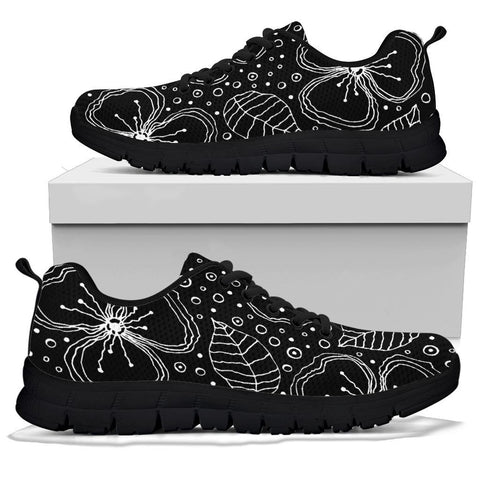 Image of Floral Design Women's Sneaker , Breathable, Custom Printed Hippie Style,
