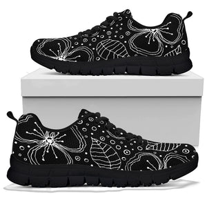 Floral Design Women's Sneaker - Breathable, Custom Printed Hippie Style, Handmade Spiritual Canvas Shoes