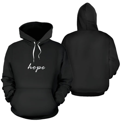 Image of Black And White Hope Hoodie,Custom Hoodie, Floral, Bright Colorful, Fashion Wear,Fashion Clothes,Handmade Hoodie,Floral,