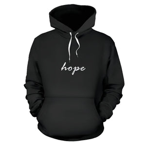 Black And White Hope Hoodie,Custom Hoodie, Floral, Bright Colorful, Fashion Wear,Fashion Clothes,Handmade Hoodie,Floral,