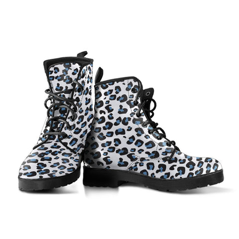 Image of Authentic Leopard Print: Women's Vegan Leather, Lace,Up Boho Hippie Boots,