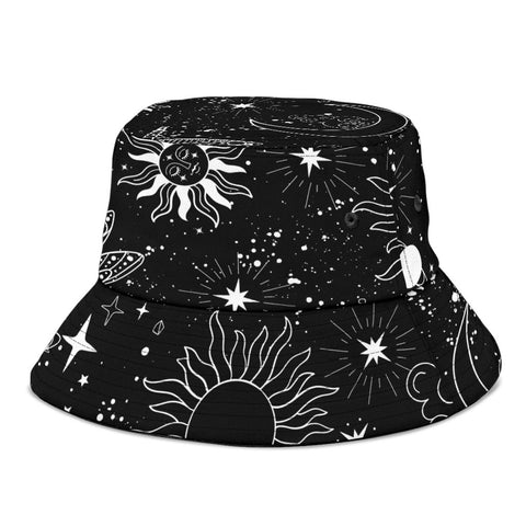 Image of Astrology Black White Universe Galaxy Breathable Head Gear, Sun Block, Fishing