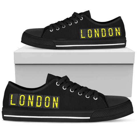 Image of Black and Yellow Women's Low Top Canvas Shoes , Multi,Colored Streetwear ,