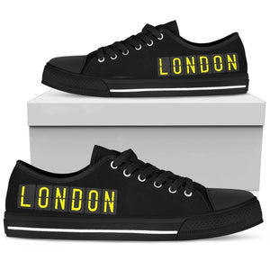 Black and Yellow Women's Low Top Canvas Shoes , Multi,Colored Streetwear ,