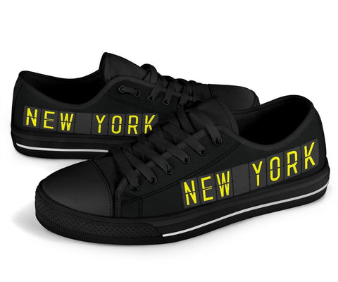 Image of New York City Women's Low Top Canvas Shoes, Colorful Streetwear, Multicolored