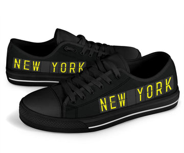 New York City Women's Low Top Canvas Shoes, Colorful Streetwear, Multicolored
