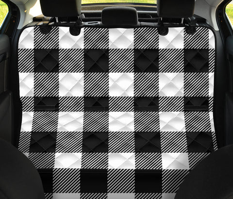 Image of Classic Black and White Plaid Car Seat Covers , Abstract Art, Pet,Friendly