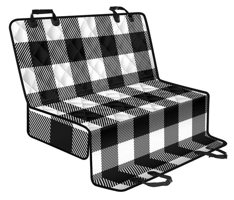Image of Classic Black and White Plaid Car Seat Covers , Abstract Art, Pet,Friendly