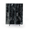 Black Astrological Dragonfly Galaxy Universe Sun Moon Shower Curtains, Water