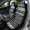 Black Bohemian Mandala Aztec Patterns Car Seat Covers, Ethnic Front Seat