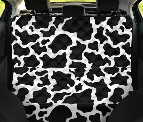 Fun Black Cow Print Car Seat Covers - Abstract Art, Backseat Pet Protector, Unique Car Accessories