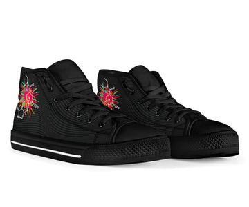 Black Chemistry Women's High,Tops, Canvas Shoes, Quality Hippie