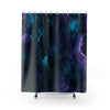 Black Multicolored Nebula Burst Outer Galaxy Universe Shower Curtains, Water