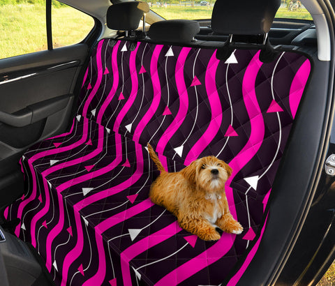 Image of Black and Pink Designer Car Seat Covers - Abstract Art, Backseat Pet Protector, Stylish Car Accessories