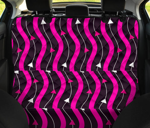 Image of Black and Pink Designer Car Seat Covers - Abstract Art, Backseat Pet Protector, Stylish Car Accessories