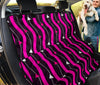 Black and Pink Designer Car Seat Covers , Abstract Art, Backseat Pet Protector,