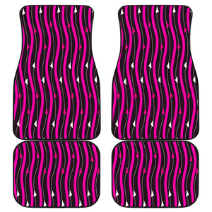 Black Pink Design Car Mats Back/Front, Floor Mats Set, Car Accessories