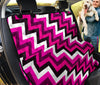 Black and Pink Zigzag Pattern Car Seat Covers , Abstract Art, Backseat Pet
