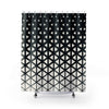 Black & White Geometric Triangle Shower Curtains, Water Proof Bath Decor | Spa |