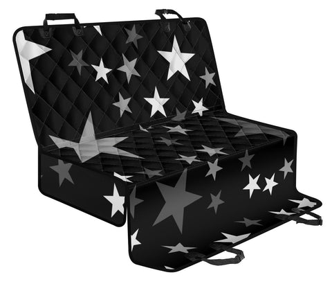 Image of Black and White Star Pattern Car Seat Covers , Abstract Art, Backseat Pet