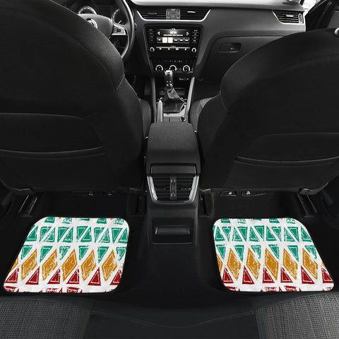 Image of Colorful triangles Bohemian pattern Boho Chic Car Mats Back/Front, Floor Mats
