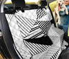 Black White Abstract Geometric Triangle Car Seat Pet Covers, Backseat Protector,
