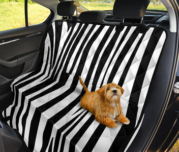 Black and White Zebra Stripe Car Seat Covers - Abstract Art, Backseat Pet Protector, Stylish Car Accessories