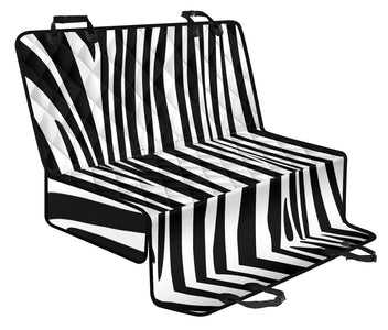 Black and White Zebra Stripe Car Seat Covers - Abstract Art, Backseat Pet Protector, Stylish Car Accessories