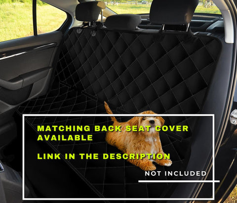 Image of Classic Black Car Seat Covers, Front Seat Protectors, Stylish Car Accessories,