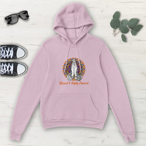 Blessed & Highly Favored Orange Multicolored Praying Hands Classic Unisex