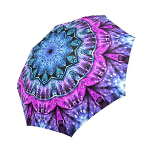 Blue And Purple Abstract Unisex Umbrella, Custom Rain Umbrella,Rain Gear Weather