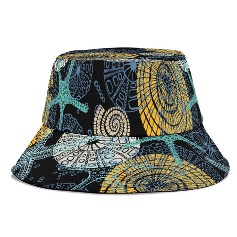Image of Aquatic Starfish Under Th Sea, Unisex Bucket Hat, Gift Protection For Outdoor Hiking, Travel, Sun Block, Fishing Hat