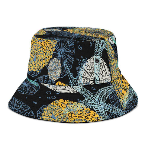 Image of Aquatic Starfish Under Th Sea, Unisex Bucket Hat, Gift Protection For Outdoor Hiking, Travel, Sun Block, Fishing Hat