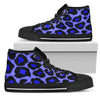 Blue Animal Print High Tops Sneaker, Streetwear,High Quality,Handmade Crafted, Boho,All Star,Custom Shoes,Womens High Top,Bright Colorful