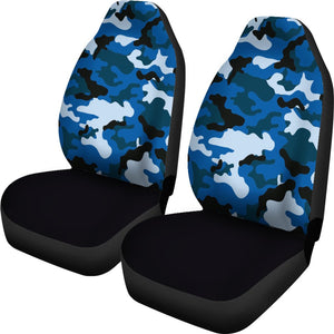 Blue Camouflage 2 Front Car Seat Covers, Car Seat Covers,Car Seat Covers Pair,Car Seat Protector,Car Accessory,Front Seat Covers,