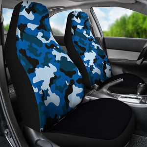 Blue Camouflage 2 Front Car Seat Covers, Car Seat Covers,Car Seat Covers Pair,Car Seat Protector,Car Accessory,Front Seat Covers,