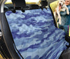 Blue Camouflage Pet Car Seat Covers , Abstract Art, Backseat Protector, Stylish