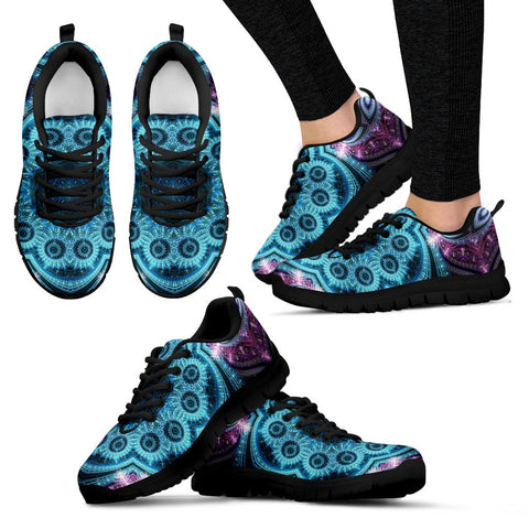 Image of Blue Chakra Mandala Multicolored Custom Shoes, Womens, Mens, Low Top Shoes, Shoes,Running Athletic Sneakers,Kicks Sports Wear, Shoes