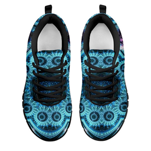 Blue Chakra Mandala Multicolored Custom Shoes, Womens, Mens, Low Top Shoes, Shoes,Running Athletic Sneakers,Kicks Sports Wear, Shoes