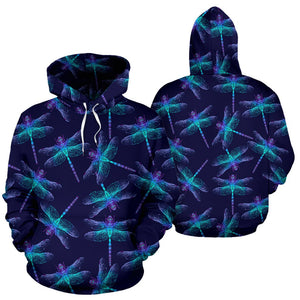Blue Colorful Dragonfly Fashion Wear,Fashion Clothes,Handmade Hoodie,Floral,Pullover Hoodie,Hooded Sweatshirt,Hoodie Sweatshirt,Sweatshirt