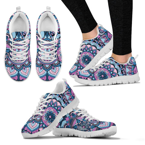 Image of Blue Colorful Mandala Low Top Shoes, Shoes,Training Shoes, Top Shoes,Running Kids Shoes, Custom Shoes, Shoes Casual Shoes, Athletic Sneakers