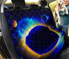 Cosmic Blue Nebula Galaxy Car Seat Covers , Outer Space Abstract Art, Backseat