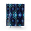 Blue Diamond Tribal Shower Curtains, Water Proof Bath Decor | Spa | Bathroom