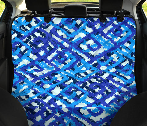 Image of Blue Ethnic Design Pattern Car Seat Covers , Abstract Art, Backseat Pet